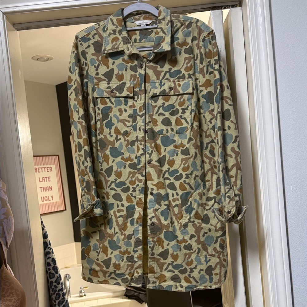 L.L. Bean Camouflage Button Down Shirt